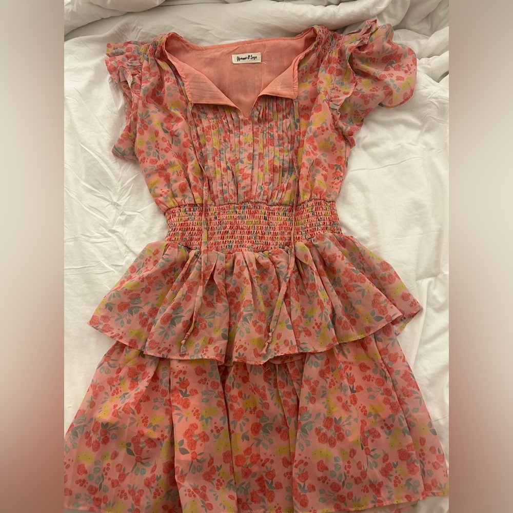 Floral Pink Boutique Dress